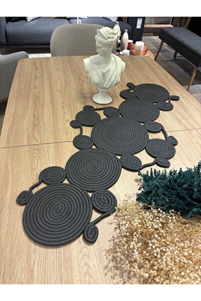 MaVaux Vanessa Natural Jute, Patterned, Wicker, Placemat, Table, Coffee Table Runner 45x95