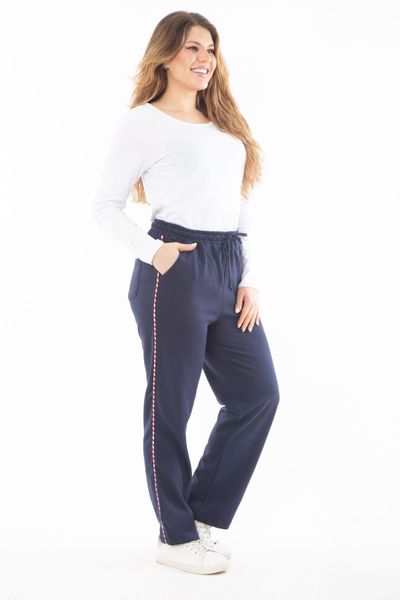 Şans Navy blue Women Plus Size Sweatpants Styles, Prices - Trendyol