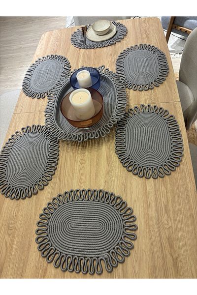 MaVaux Galaxy Oval Modern Jute Insert and Organizer set of 7