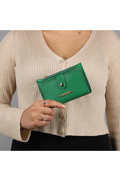 My Valice Women's Leather Wallet and Card Holder 1626 Green
