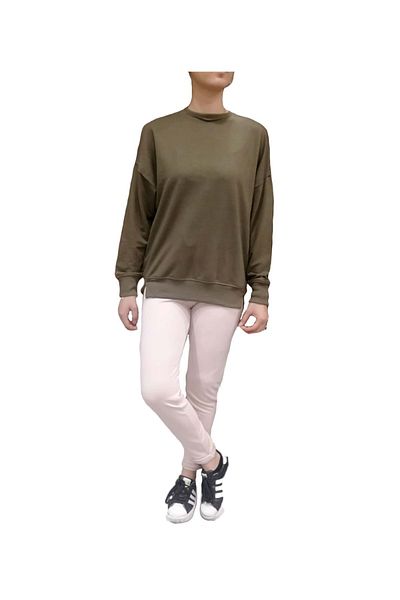 HNS Pulover cu guler Mariquita - Kaki - M - St03719-kaki-m