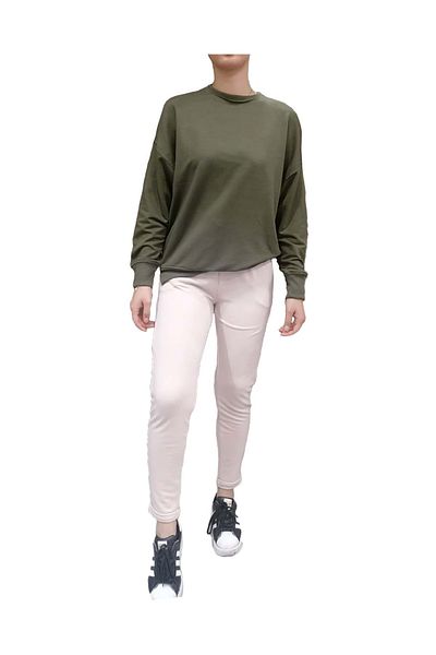 HNS Pulover cu guler Mariquita - Kaki - M - St03719-kaki-m