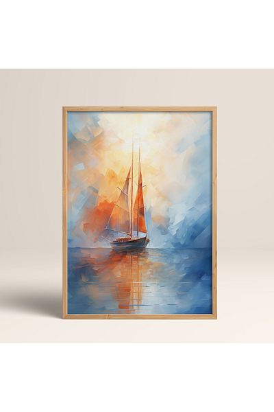 HOMEPACK Κορνίζα Μονό Πίνακα Sailboat Series Classic Poster Painting TK/121