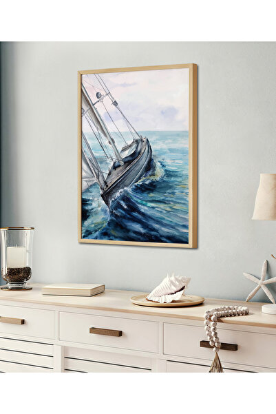 HOMEPACK Çerçeveli Tekli Tablo Yelkenli Serisi Klasik Poster Tablo TK/123