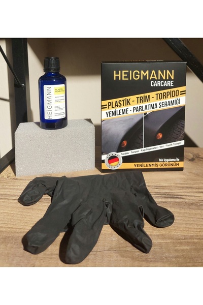 HEİGMANN Plastik Yenileyici Ve Onarıcı Seramik Kaplama 50 ml Torpido Plastik Tampon Lastik Paratıcı