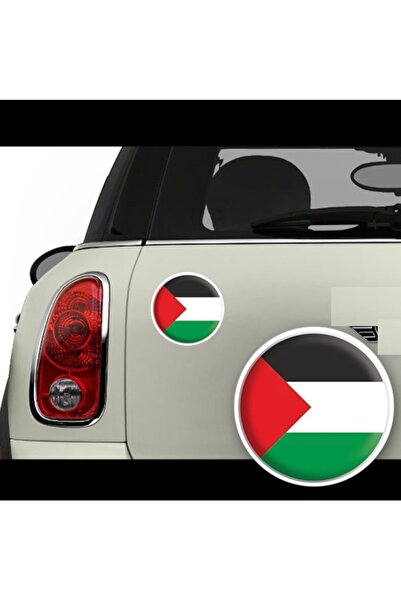 TSC ملصق تلقائي بعلم فلسطين مقاس 13 سم و4 سم عدد 2 قطعة