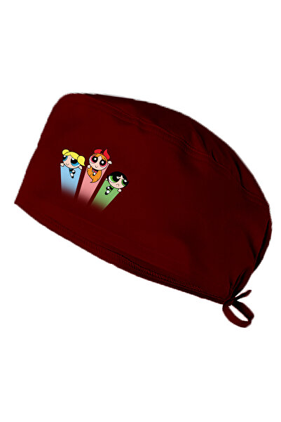 YNK Bonnet cu temă Powerpuff Girls Bonnet chirurgical standard și supradimens...
