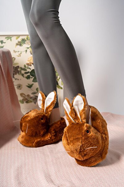 StWenn Rabbit Slippers - Γυναικείες μπότες για το σπίτι με ελαφρύ ήχο και χοντρά βελούδινα