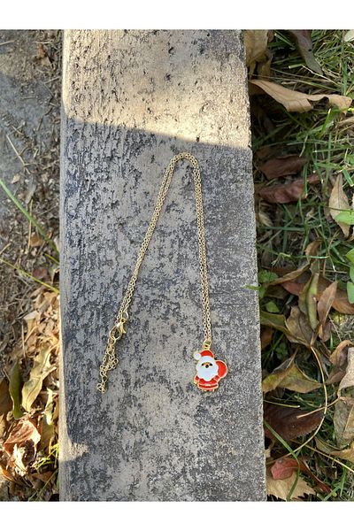 Stoneday New Year Gold Blackening Chain Necklace with New Year's Christmas Concept