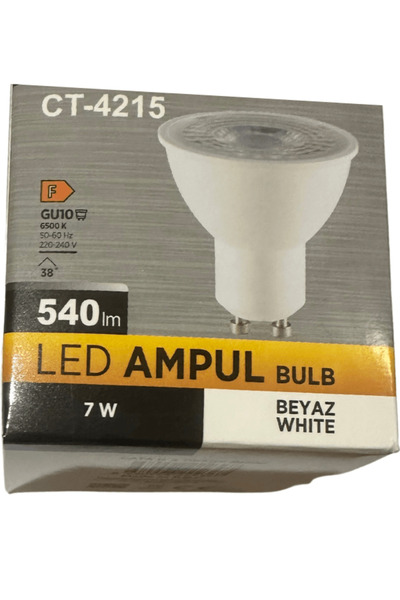 Cata CT-4215 7W 6500K (Beyaz Işık) GU10 Duylu Spot Led Ampul (4 Adet)
