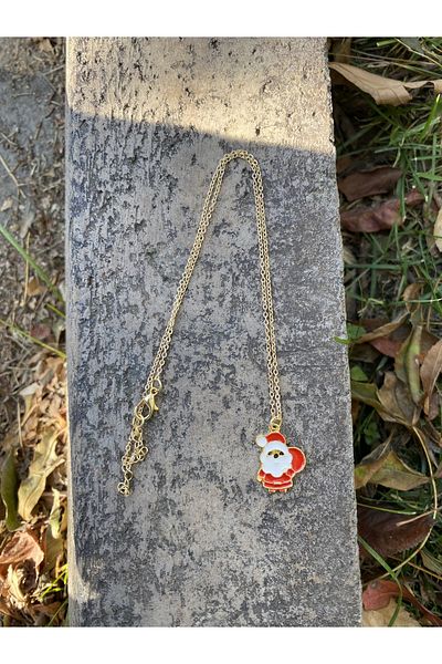 Stoneday New Year Gold Blackening Chain Necklace with New Year's Christmas Concept