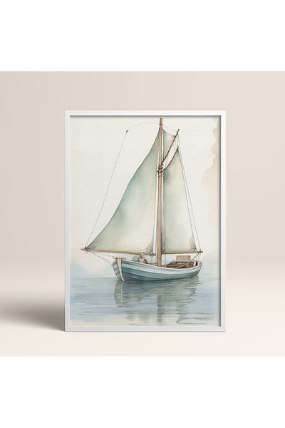 HOMEPACK Κορνίζα Μονό Πίνακα Sailboat Series Classic Poster Painting TK/126