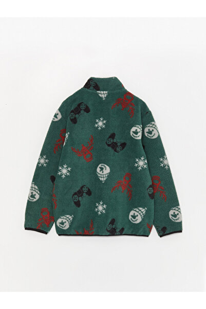 LC Waikiki Fleecová chlapecká mikina na zip se stojatým límečkem s dlouhým rukávem