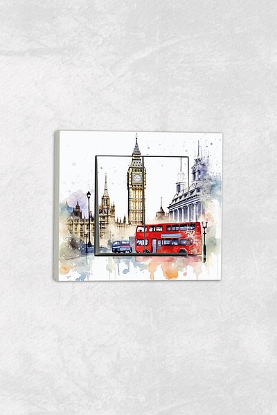 markcat Ovivo Grano (TWO-KEY PIRISE) UV Printed Clock Tower Landscape Pattern Decorative Commitator Frame Included