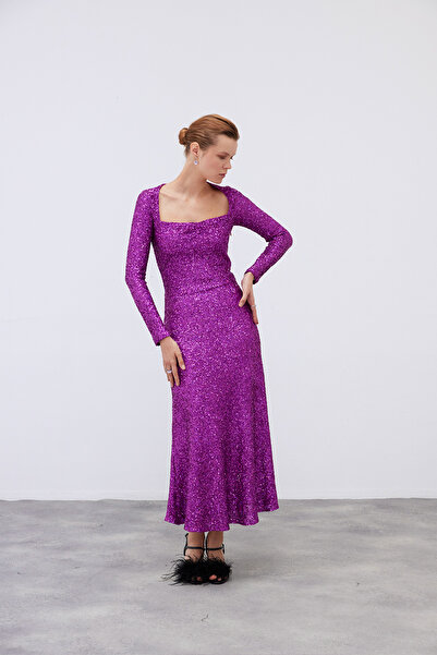 Mozto Ghita Maxi Sequin Dress