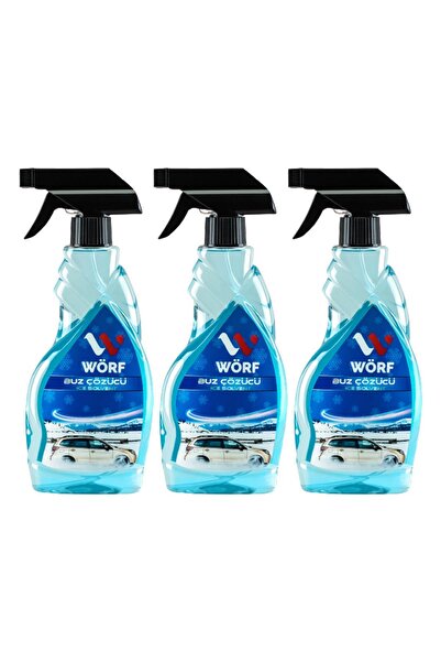 WÖRF 500 ml Buz Çözücü 3 Lü Sprey , Araba Cam Buzlanma Önleyici