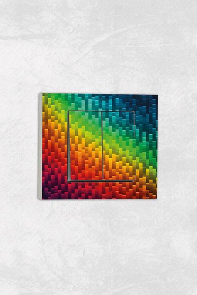 markcat Ovivo Grano (TWO-KEY PIREZ) UV Printed Colorful Pattern White Decorative Commitator Frame Included