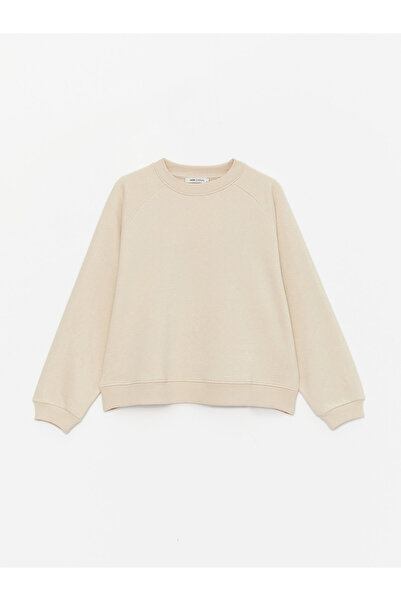 LC Waikiki Oversize dámská mikina – výstřih s výstřihem, pevný dlouhý rukáv