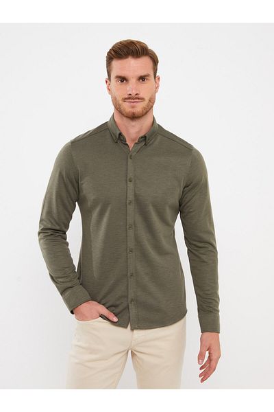 LC Waikiki Чоловічий гольф Gomlek Slim Fit з довгим рукавом Armurlu