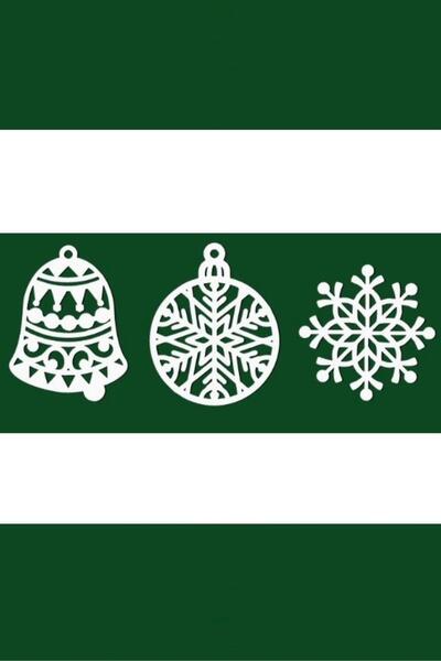 AVMmarketim Χριστουγεννιάτικο Στολίδι Λευκό Χρώμα Χριστουγεννιάτικο Δέντρο 6 τεμαχίων Χριστουγεννιάτικο Στολίδι