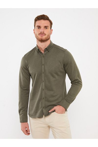 LC Waikiki Чоловічий гольф Gomlek Slim Fit з довгим рукавом Armurlu