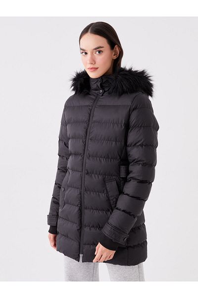 LC Waikiki Women's Puffer Hooded Coat