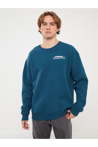 LC Waikiki Men's Sweatshirt - Crew Neck, Long Sleeve, Printed