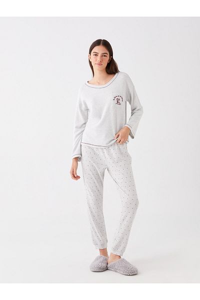 LC Waikiki Polka Dot Women's Jogger Pajama Bottom with Elastic Waist