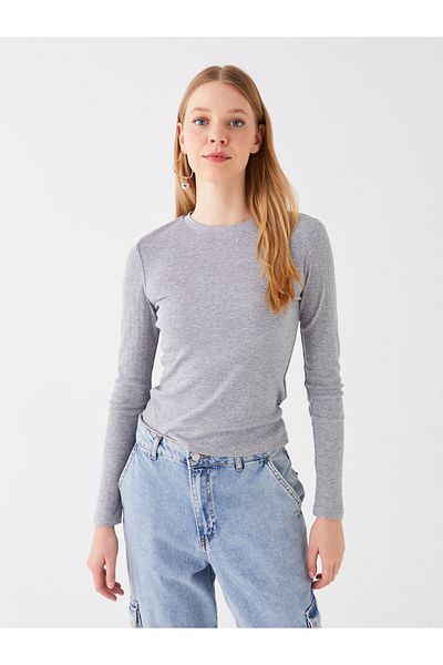 LC Waikiki Tricou de damă cu mânecă lungă și decolteu