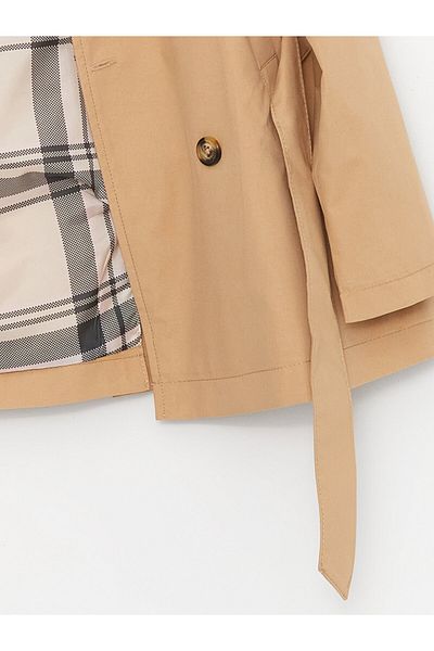 LC Waikiki Basic-Trenchcoat für Mädchen mit Kapuze