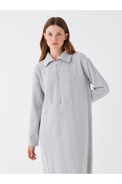 LC Waikiki Stand Collar Long Sleeve Women's Dress