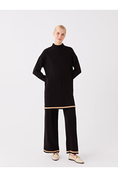 LC Waikiki Φαρδύ γυναικείο πλεκτό παντελόνι με ελαστική μέση