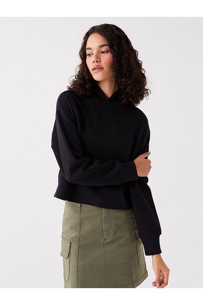 LC Waikiki Obyčejná oversize dámská mikina s dlouhým rukávem