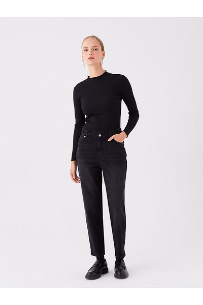 LC Waikiki Pantaloni Jean de damă cu ajustare dreaptă