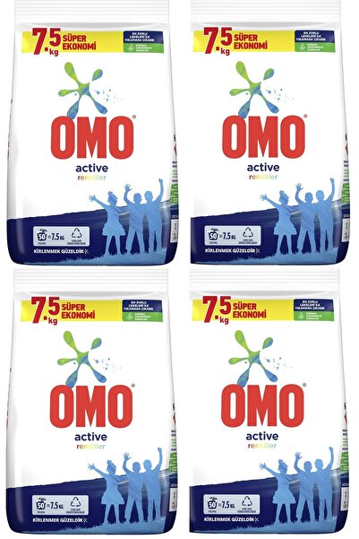Omo Matik Çamaşır Deterjanı 30KG Color/Renkli (200 Yıkama) (4PK*7.5KG)