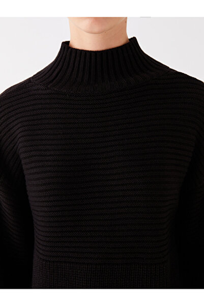 LC Waikiki Oversize dámský pletený svetr s polovičním rolákem s dlouhým rukávem