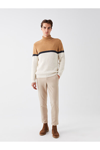 LC Waikiki Ανδρικό πλεκτό πουλόβερ με μακρυμάνικο ζιβάγκο