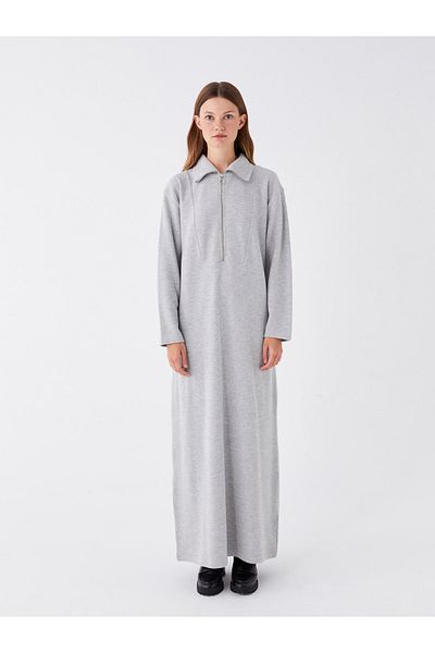 LC Waikiki Stand Collar Long Sleeve Women's Dress