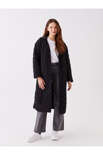 LC Waikiki Oversize prošívaná dámská bunda Puffer - s kapucí
