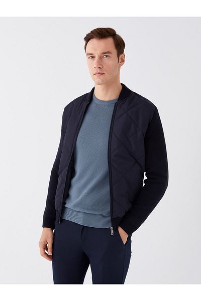 LC Waikiki Standard Mold College-Kragen Herren Strick-Cardigan