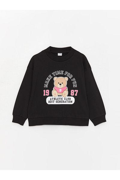 LC Waikiki Crew nyakú - lány nyomott hosszú ujjú pizsama szett