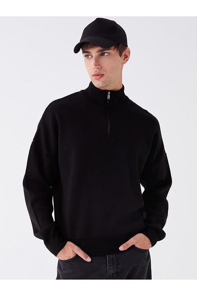 LC Waikiki Men's Knitwear Sweater - Stand Collar, Long Sleeve