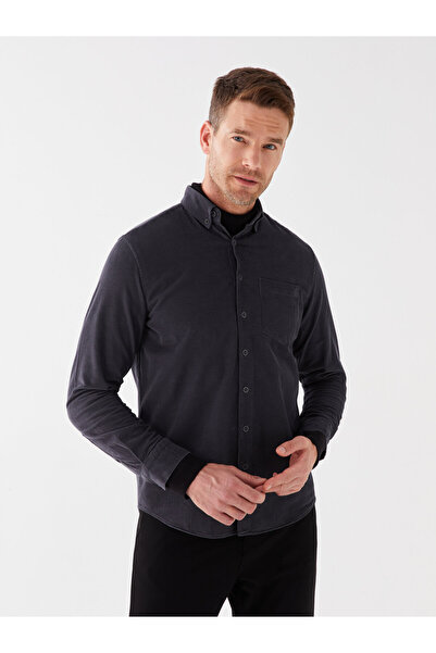 LC Waikiki Ανδρικό πουκάμισο με μακρυμάνικο κοτλέ με κανονική εφαρμογή