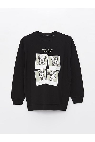 LC Waikiki Oversize těhotenská mikina s dlouhým rukávem s potiskem Minnie Mouse Crew Neck