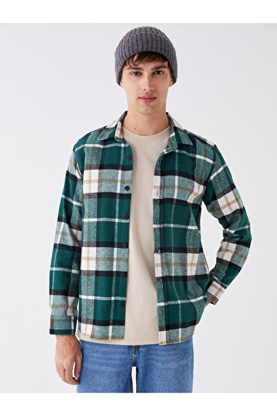 LC Waikiki Ανδρικό πουκάμισο ξυλοκόπο - κανονική εφαρμογή, μακρυμάνικο, καρό