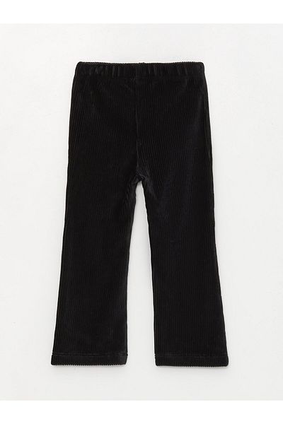 LC Waikiki Basic Velvet Sweatpants for Baby Girl - Elastic Waist