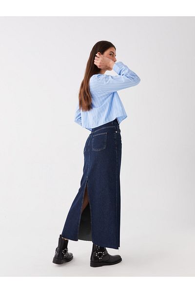 LC Waikiki Fusta Jean de damă - Standard Fit