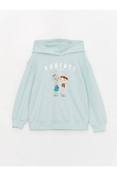 LC Waikiki Girls' Hoodie - Long Sleeve, Printed