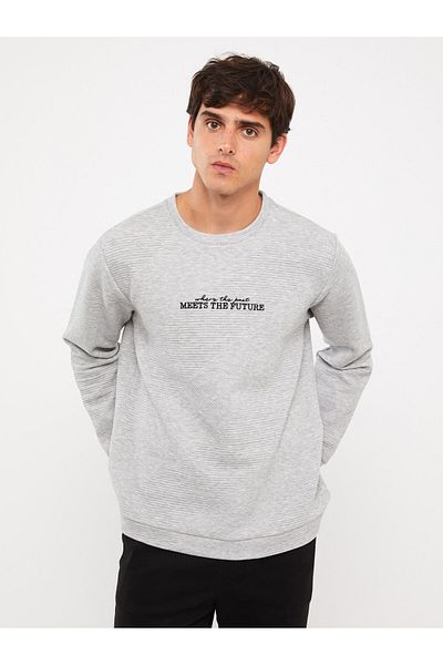 LC Waikiki Men's Sweatshirt - Crew Neck, Long Sleeve, Printed