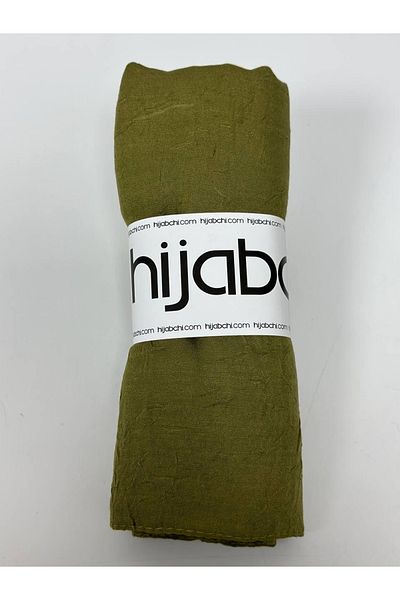 hijabchi Σάλι Μπαμπού Κραξ - Λάδι Πράσινο